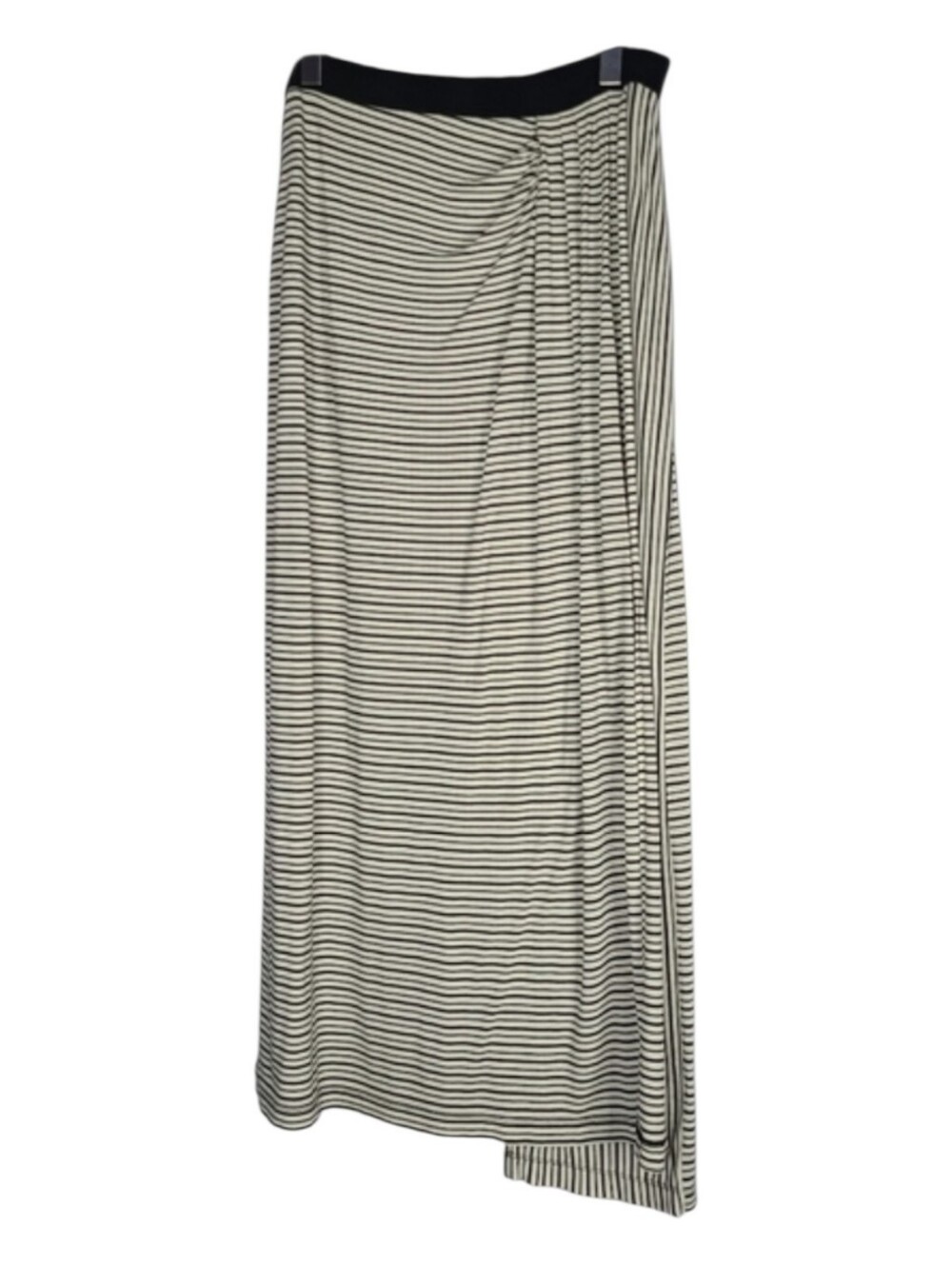 Lou & Grey Striped Draped Wrap Maxi Medium Skirt Relaxed Fit Casual Chic Coastal